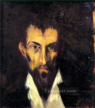 greco - Head of a Man a la Greco 1899 Pablo Picasso